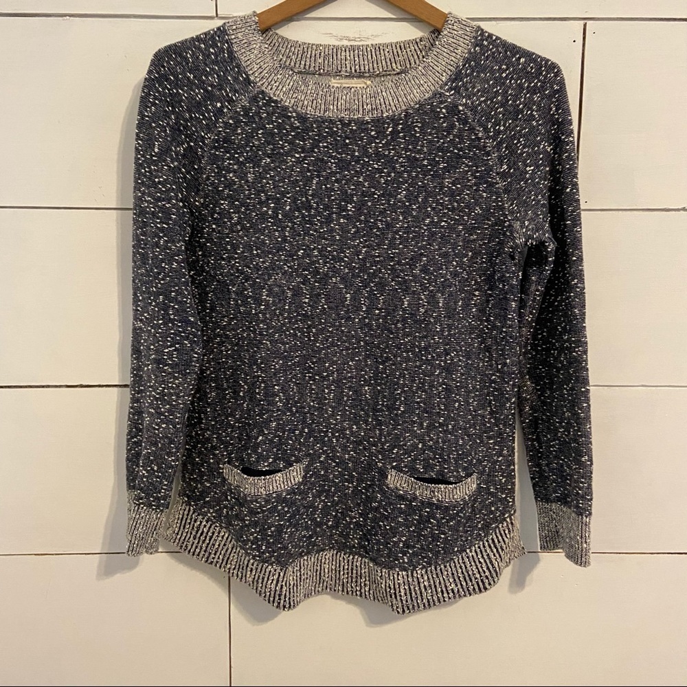 Lou & Grey Snowfall Marked Knit Wool Blend Sweater. Size Small.